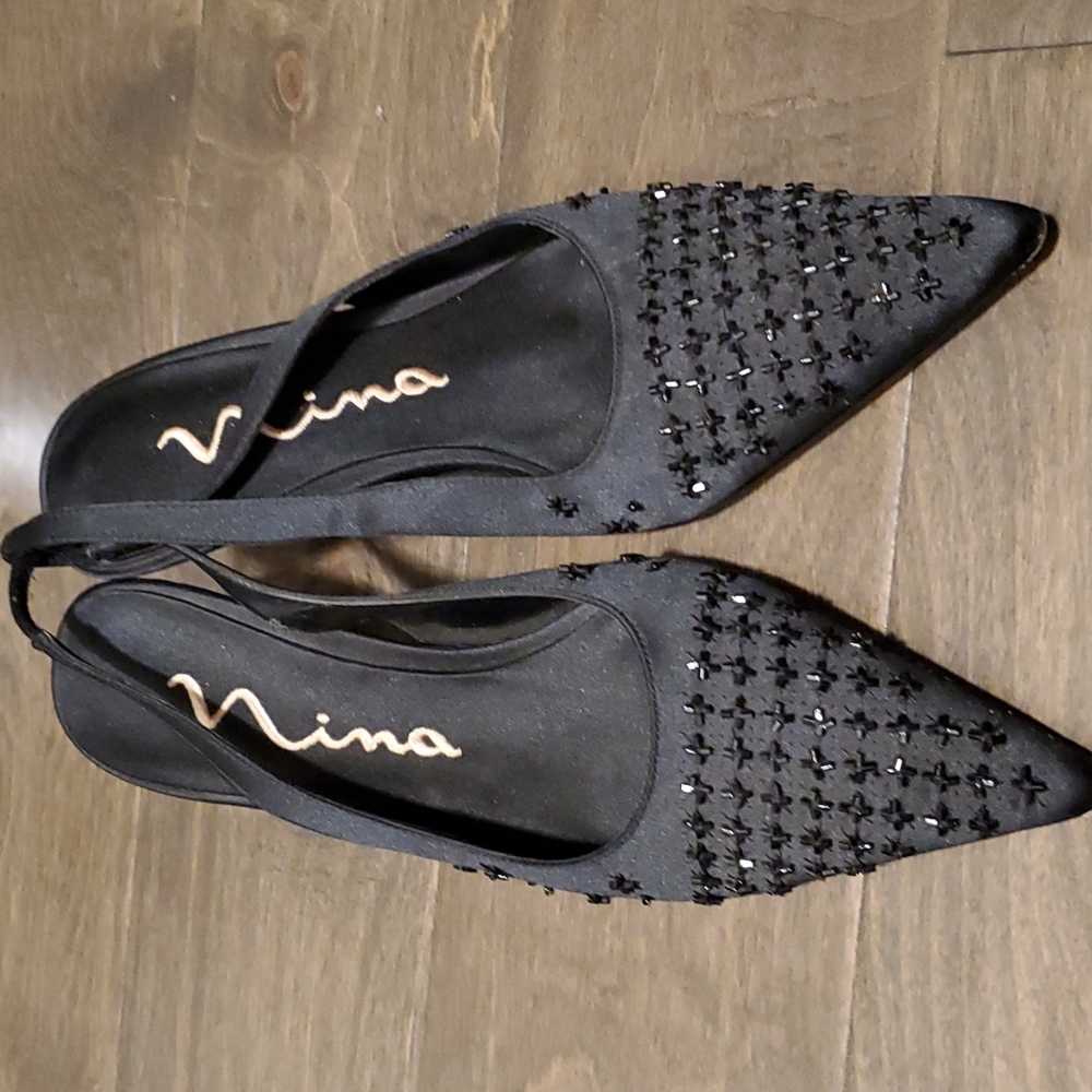 Nina sling back kitten heel